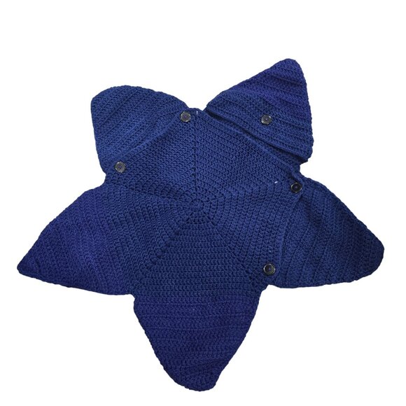 Crochet Baby Star Bunting Snuggle Suit/Bodysuit one size warm cute star - Picture 3 of 6